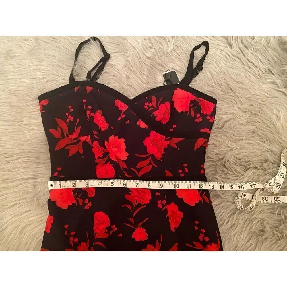 Anthropologie -Floral Sweetheart Pencil Dress -size 2 - Picture 6 of 9